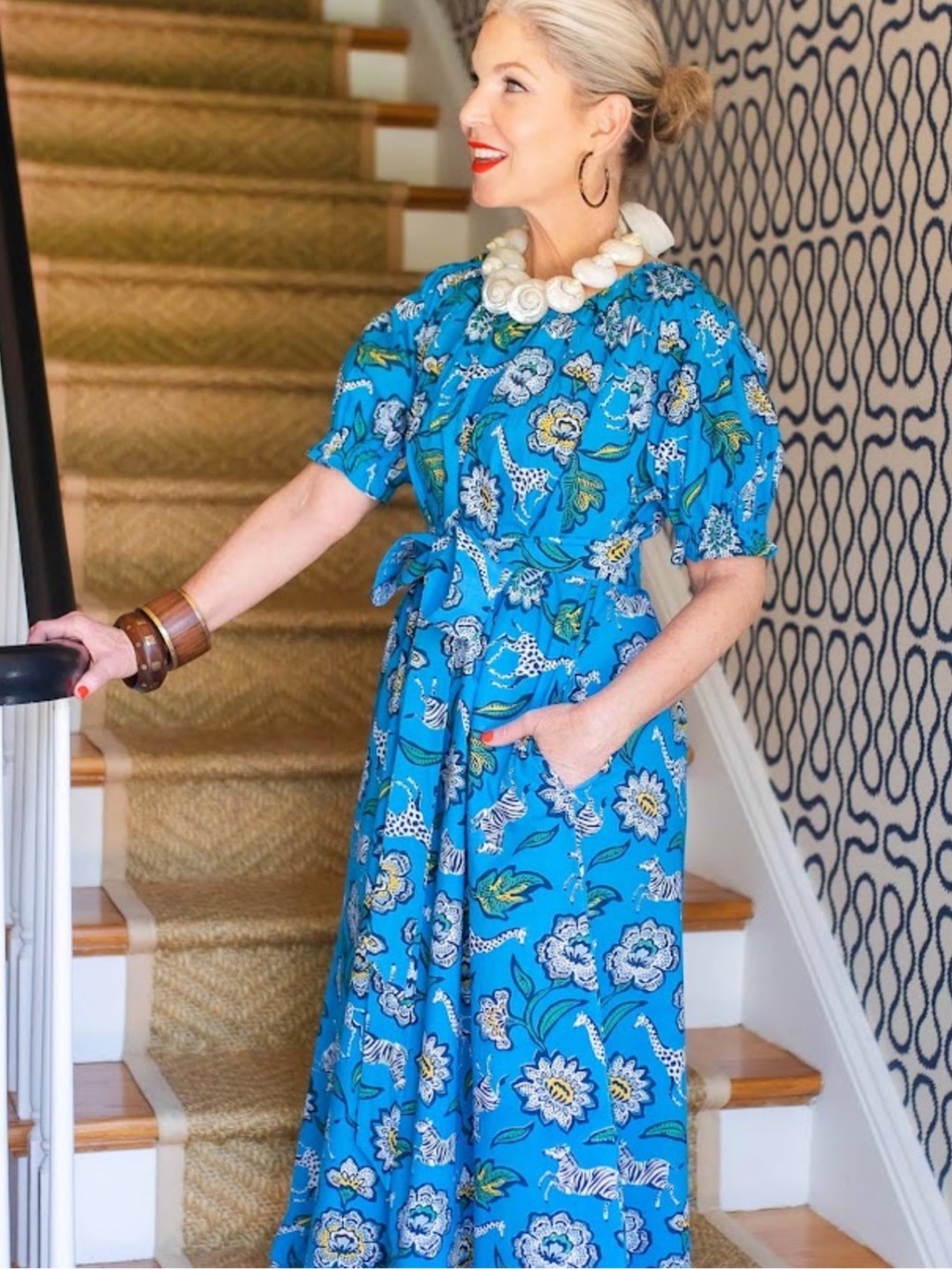 Printfresh x Pencil & Paper Co. Floral Safari in Cobalt L